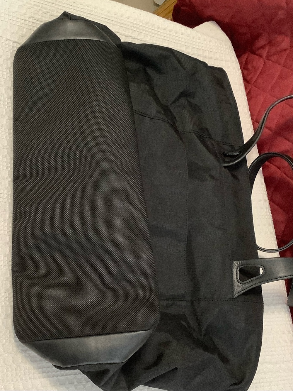 Tumi Black Nylon Tote with Leather Handles - Picture 11 of 13